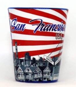 san francisco california usa flag shot glass