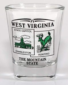 west virginia state scenery green new shot glass