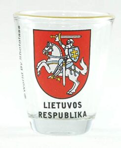 lithuania coat of arms shot glass