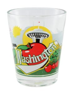 washington state 3 view shot glass