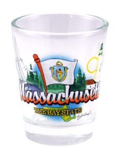 massachusetts bay state elements shot glass