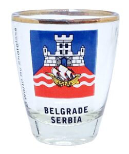 serbia belgrade shot glass