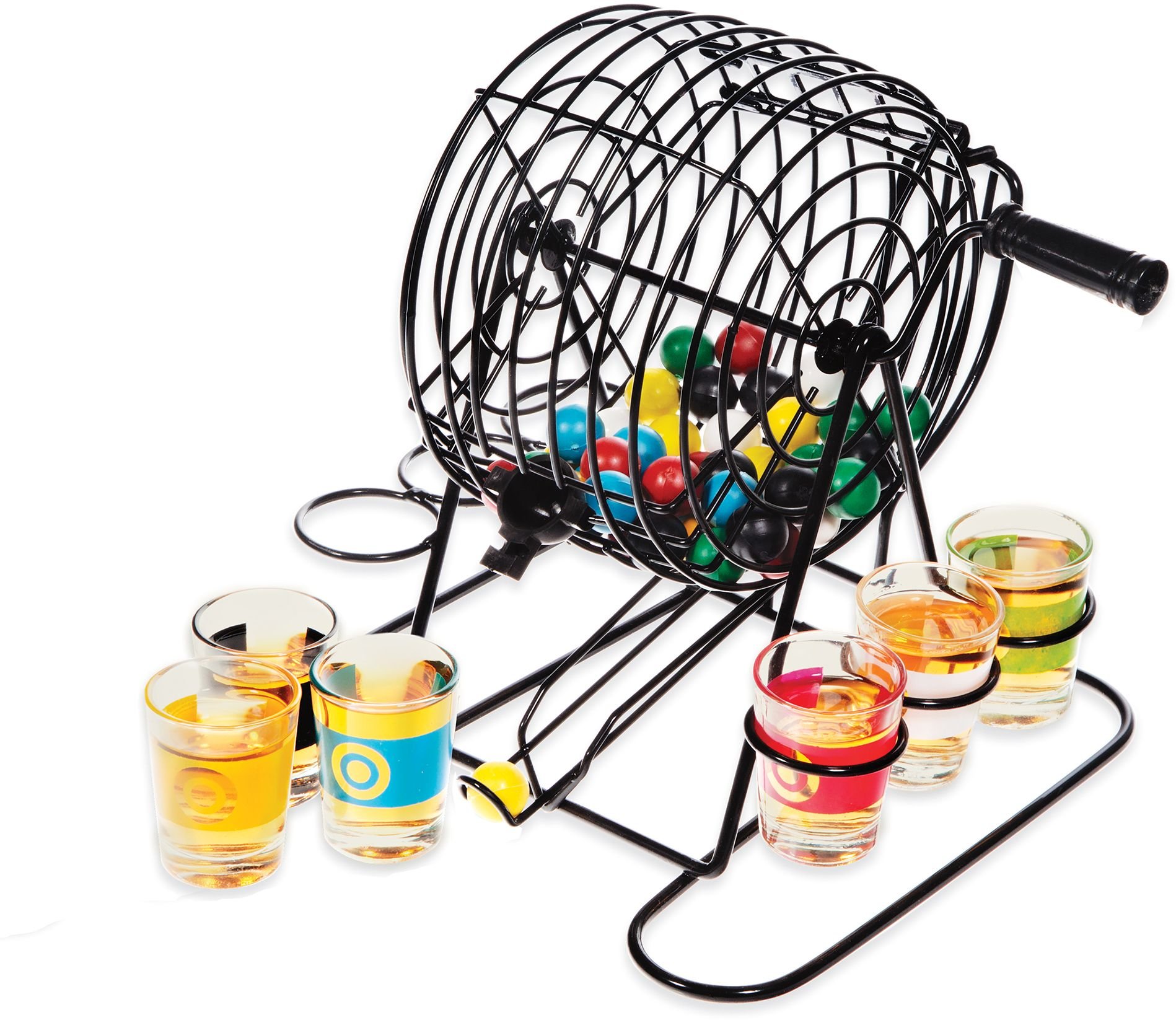 Home Essentials & Beyond Funville Bingo Game with Shot Glasses, Clear