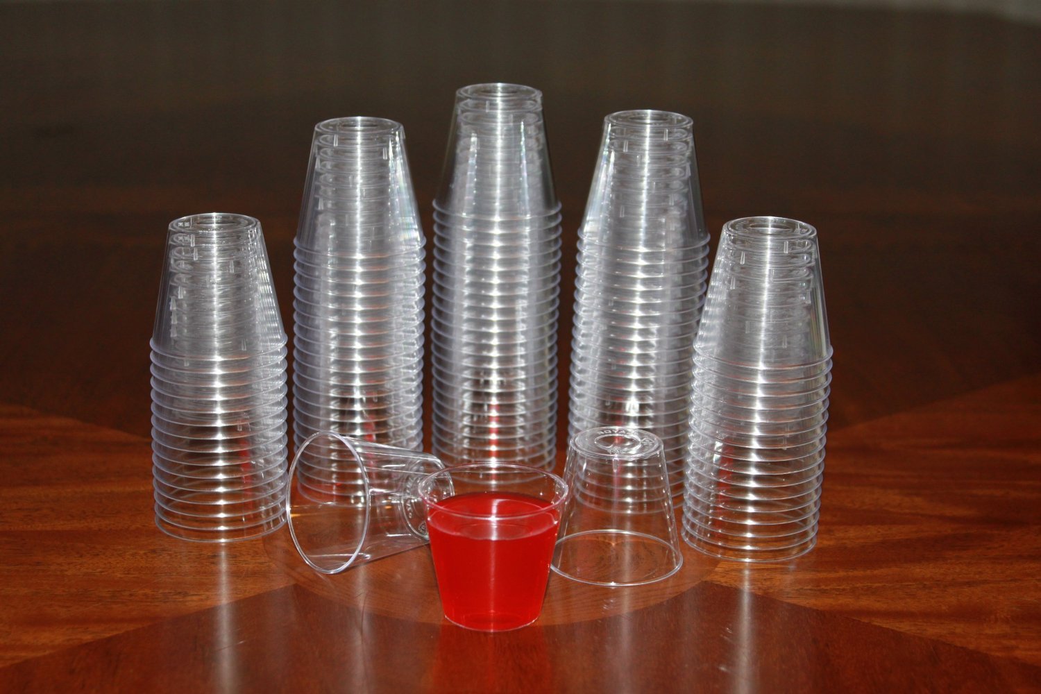 1 ounce Clear Plastic Shot Glasses - Box of 250 (1 oz)