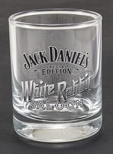 m. cornell importers jack daniel's white rabbit saloon shot glass official licensed glassware