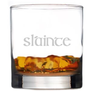 toasted tales - slainte whiskey glasses | novelty irish irish celtic gaelic glasses for party decorations | home decor whiskey glasses | irish gifts | gift for mens | glasses made in usa (15 oz)