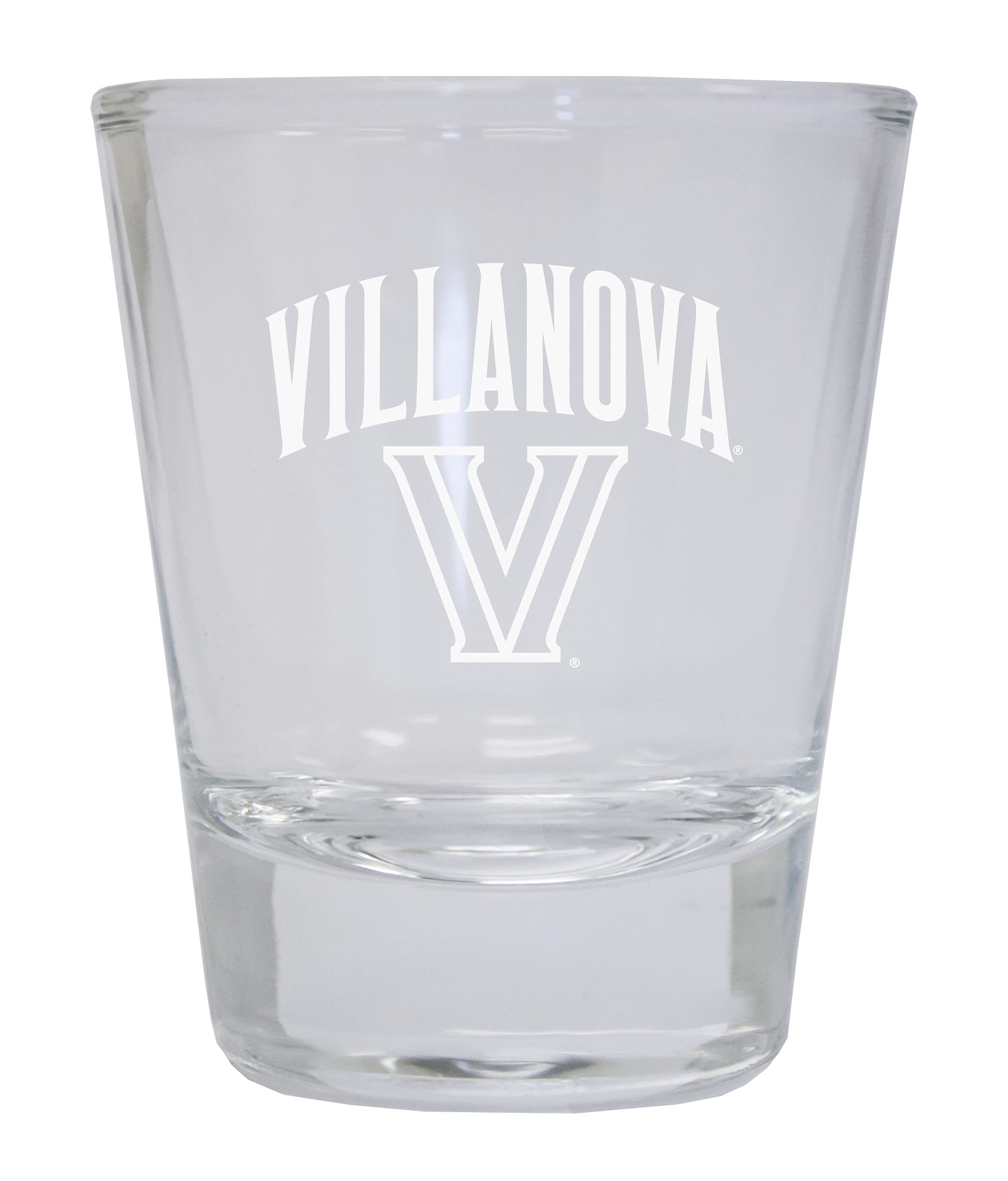 R and R Imports Villanova Wildcats Etched Round Shot Glass Officially Licensed Collegiate Product