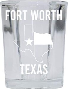 r and r imports fort worth texas souvenir laser etched 2 ounce square shot glass texas state flag design