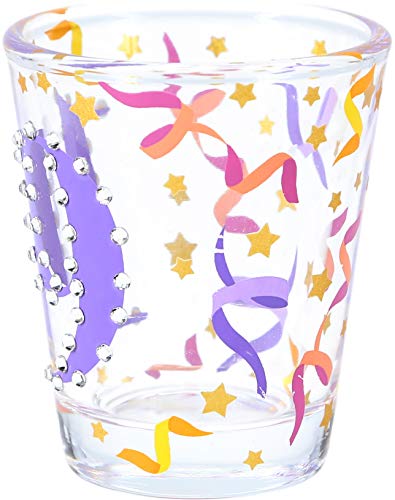 Pavilion Gift Company 19th 2 oz Birthday Shot Glass, Purple