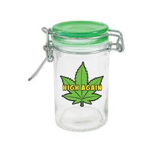 rockin gear mini mason jar 2.5 ounce - hilarious funny bottle novelty glass container, sealed travel & storage glass jars for herbs, great gag gifts shot glasses for vodka, whiskey, tequila (1)