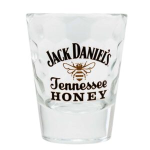 jack daniel's shot glass bee logo whiskey glass honeycomb faceted glass barware collection made in italy