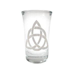 celtic trinity knot engraved shot glass - free personalization