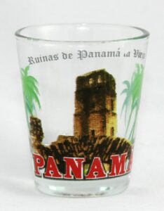 panama viejo old city historical shot glass