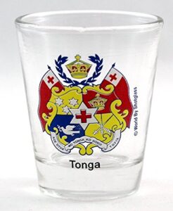 tonga coat of arms shot glass