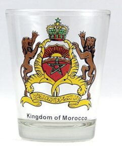 morocco coat of arms shot glass