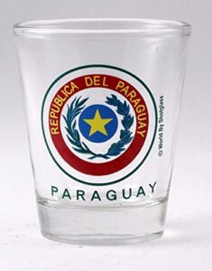 paraguay coat of arms shot glass