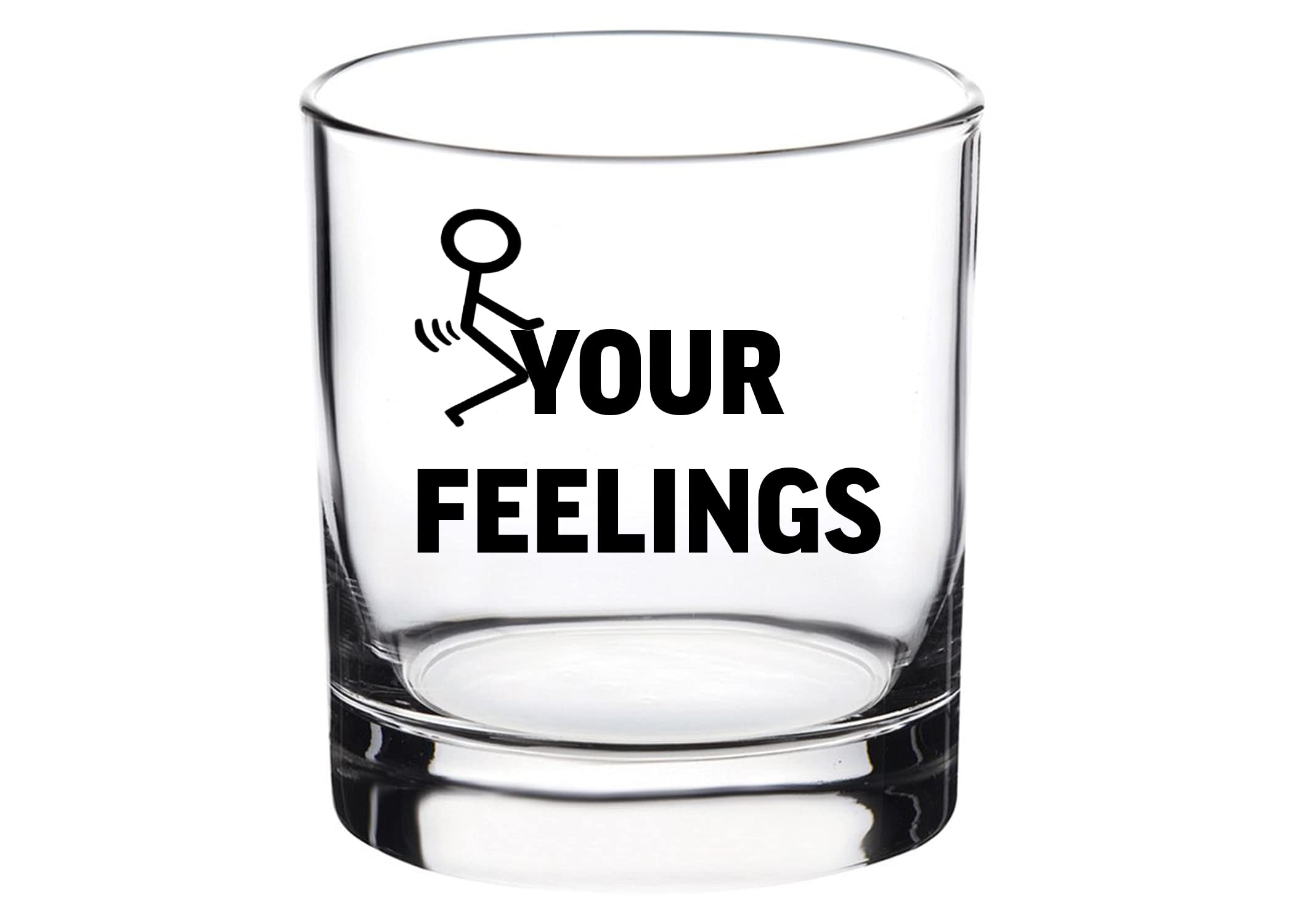 Rogue River Tactical Funny Screw Your Feelings Old Fashioned Whiskey Glass Drinking Cup Gift For Him Men Dad Grandpa