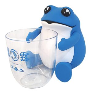 jinro soju frog figurine, jinro soju shot glasses, soju beer mixing glass, soju cup, 360ml, clear, blue
