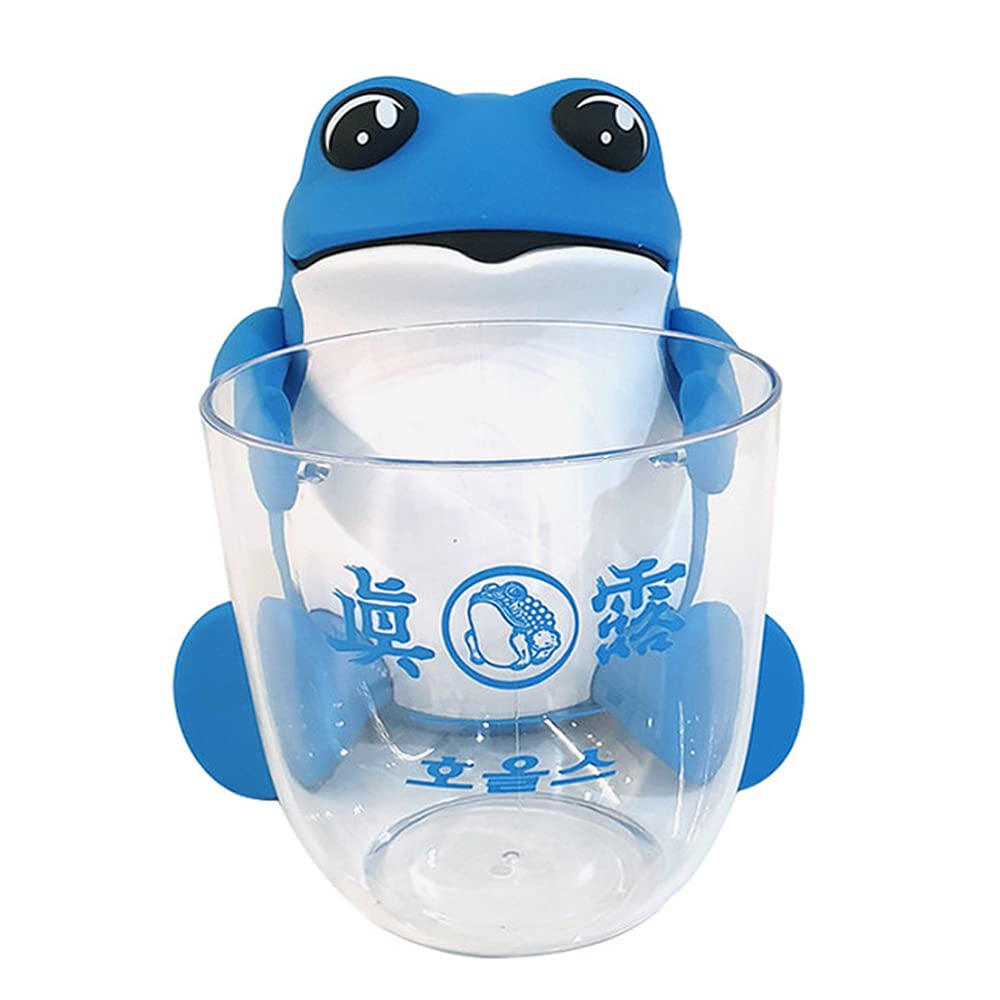 Jinro Soju Frog Figurine, Jinro Soju Shot Glasses, Soju Beer Mixing Glass, Soju Cup, 360ml, Clear, Blue