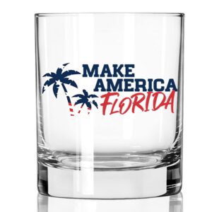 patriot's cave, make america florida 11 oz whiskey glass made in the usa