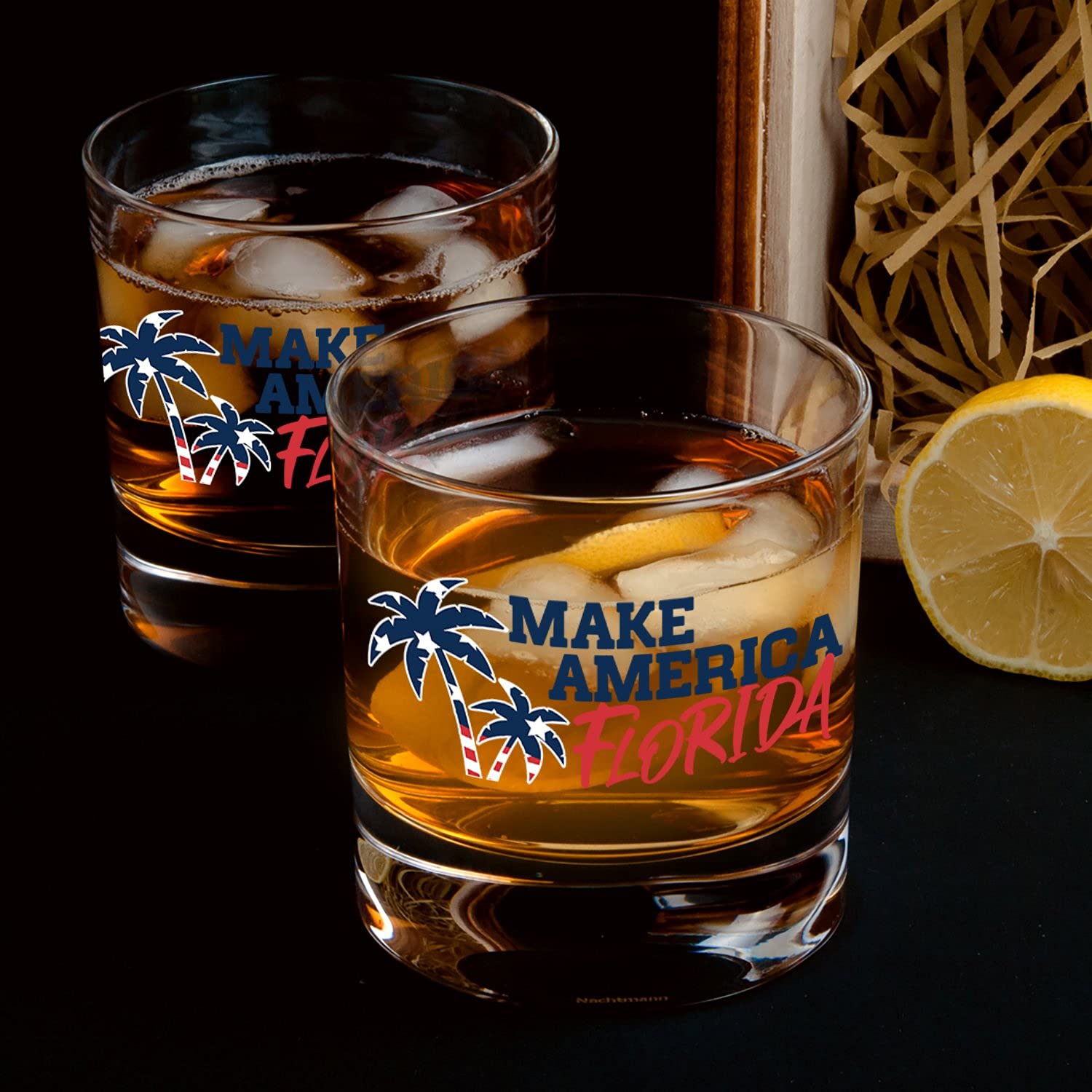 Patriot's Cave, Make America Florida 11 oz Whiskey Glass Made in the USA