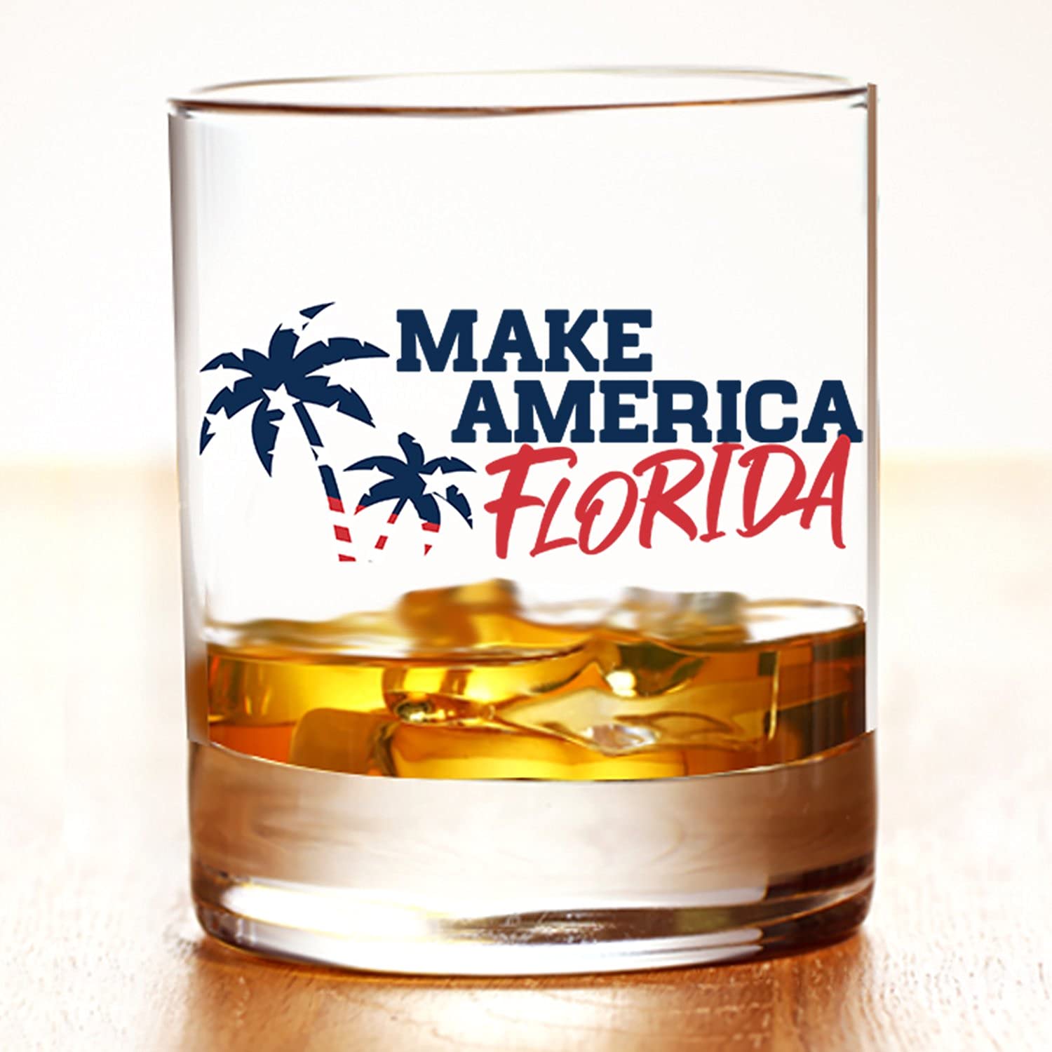 Patriot's Cave, Make America Florida 11 oz Whiskey Glass Made in the USA