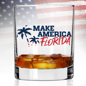 Patriot's Cave, Make America Florida 11 oz Whiskey Glass Made in the USA