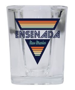 r and r imports ensenada new mexico 2 ounce square base liquor shot glass retro design
