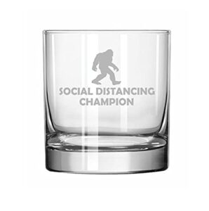 mip brand rocks whiskey old fashioned glass social distancing champion bigfoot sasquatch