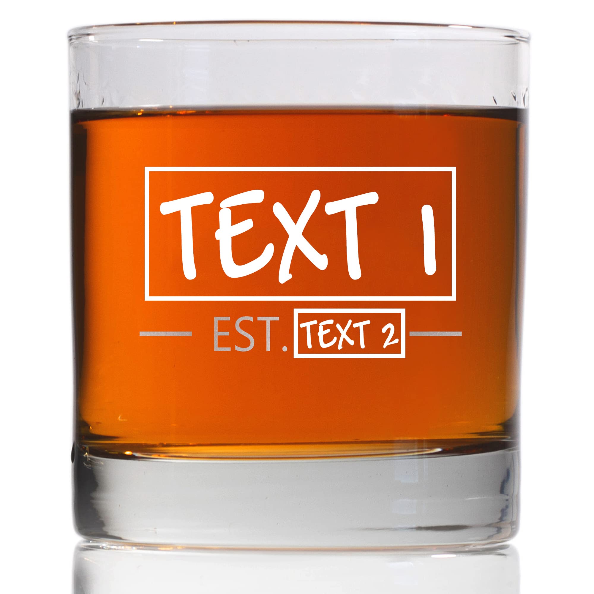 DAD EST 2021 Custom Personalized Whiskey Glass - Laser Engraved Etched Funny Gift for Dad Uncle Grandpa