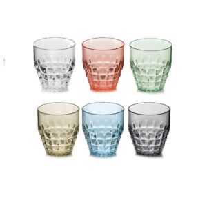 Guzzini Set of 6 Low Tiffany Glasses, Assorted