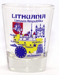lithuania eu series landmarks and icons shot glass