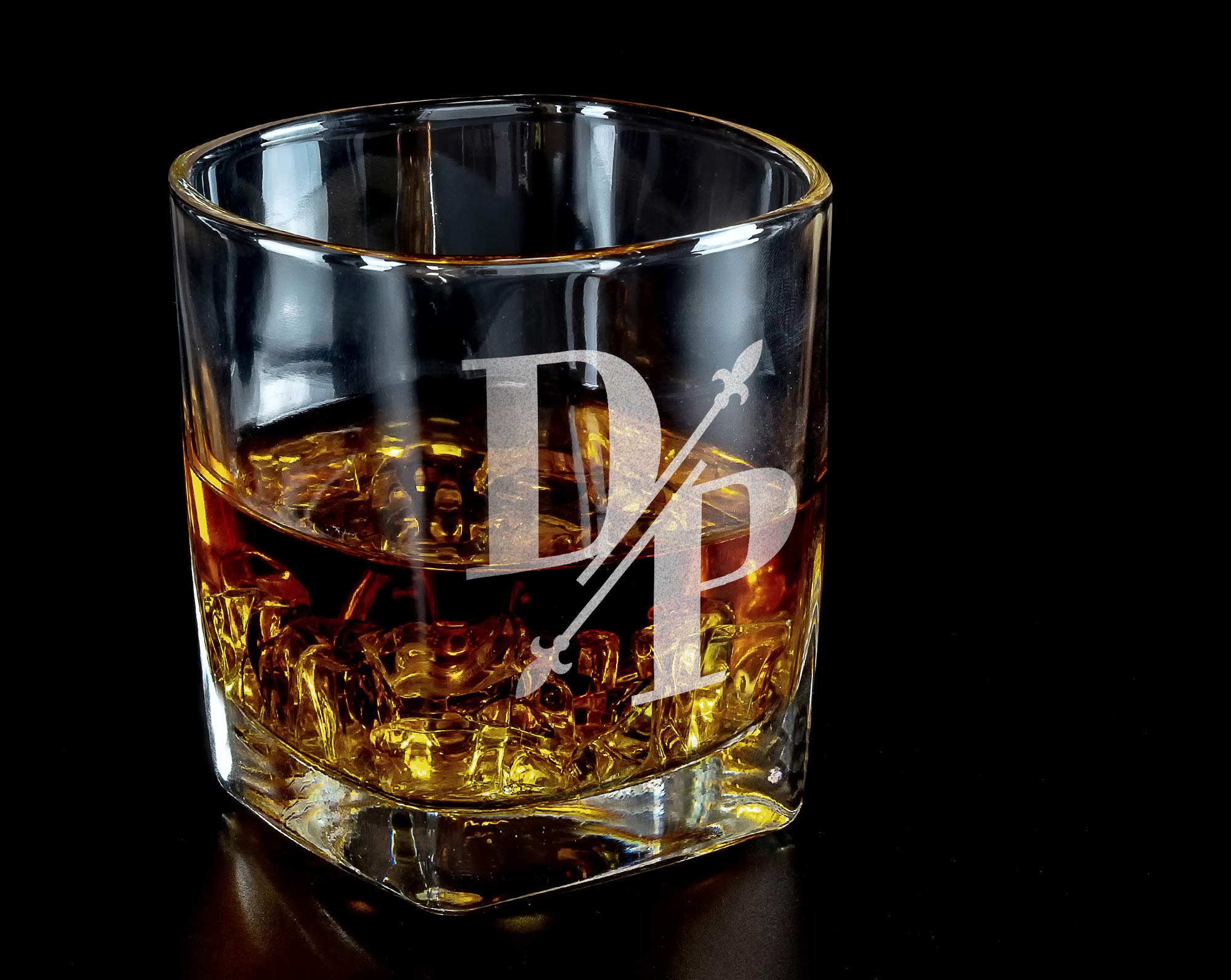 Whiskey Bourbon Glasses Personalized Monogrammed Set Rock Glass Decanter for Him Best Man Groomsmen Proposal Father in Law Idea Groomsman Groom