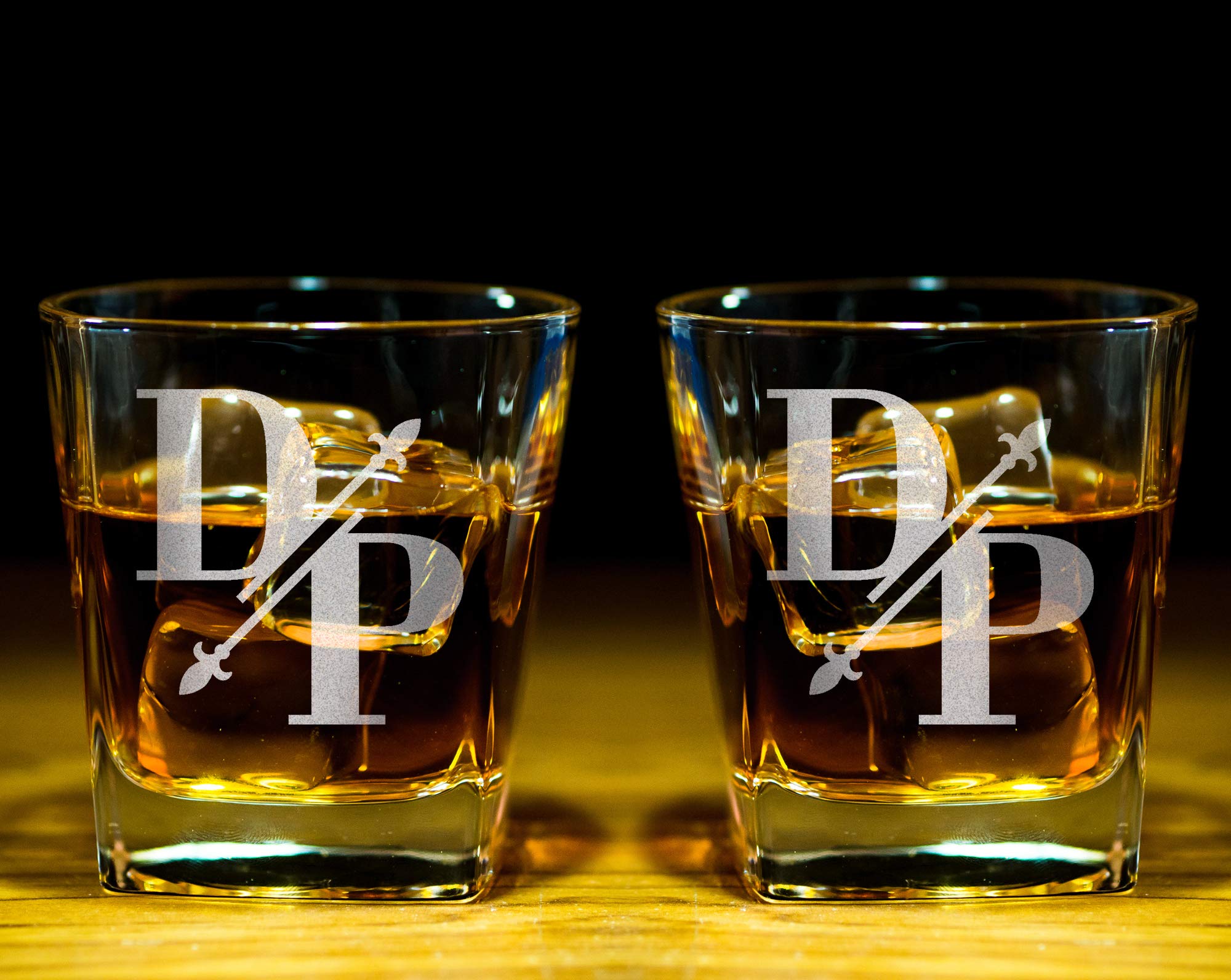 Whiskey Bourbon Glasses Personalized Monogrammed Set Rock Glass Decanter for Him Best Man Groomsmen Proposal Father in Law Idea Groomsman Groom