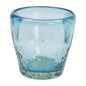 NOVICA Hand Blown Light Blue Glass Juice Glasses, 11 Oz. 'Delicious Blue' (Set Of 6)