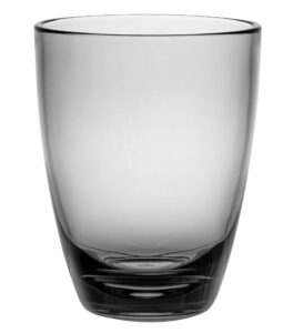 klifa- eton- 15.2 ounce, set of 6, acrylic tumbler drinking glasses cups, bpa-free, stackable plastic drinkware, dishwasher safe, gray-black