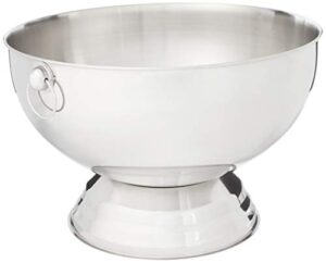 winco spb-35 stainless steel punch bowl with handles, 3.5-gallon, medium