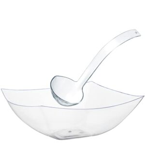 exquisite plastic halloween punch bowl with ladle i 4 pcs i looks like a glass punch bowl set i 2 sets of 1 gallon clear punch bowl plastic with punch bowl ladle large punch bowl with ladle 128oz