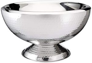 elegance hammered 3-gallon stainless steel doublewall punch bowl