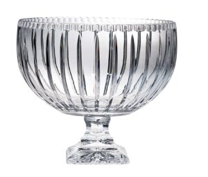 majestic gifts hand cut crystal footed punch bowl-12 inches d