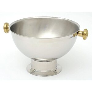 hubert punch bowl with handles 14 quart stainless steel