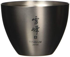 snow peak sake cup - titanium double wall cup - ideal for hot and cold sake - 1.85 fl oz