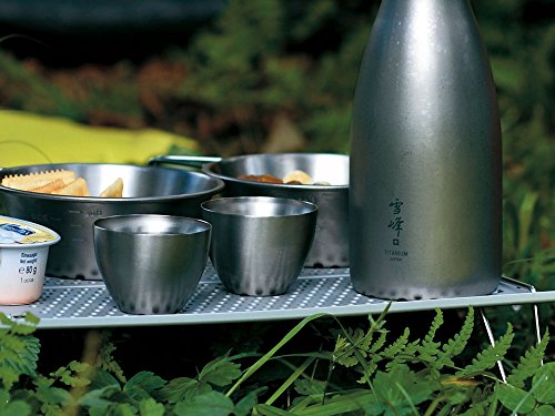 Snow Peak Sake Cup - Titanium Double Wall Cup - Ideal For Hot and Cold Sake - 1.85 fl oz