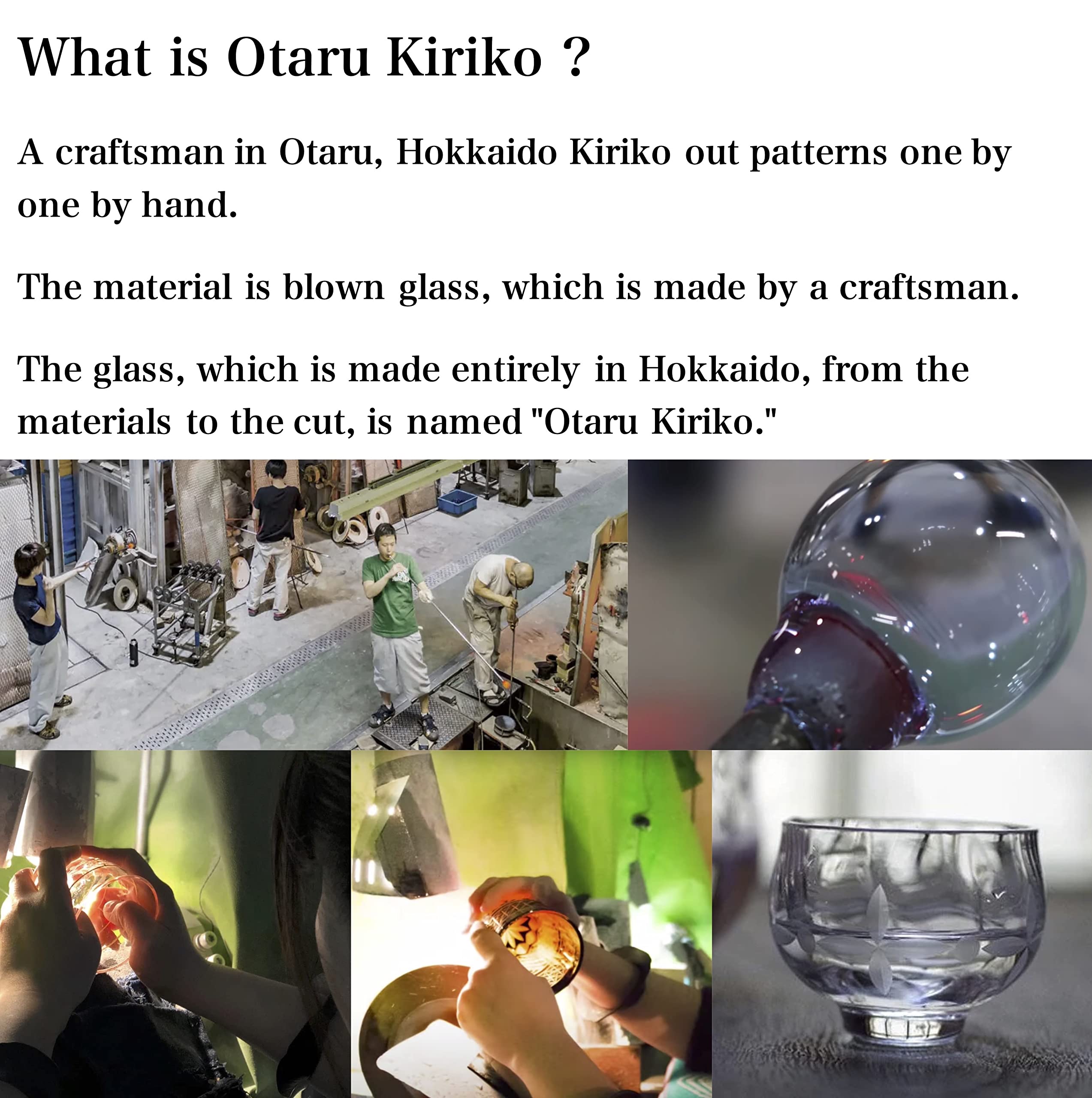 Tomi Craft, Otaru Kiriko Ochoko, Japanese Sake Cups, Beautiful Cut Glass, Craftsmen in Otaru Hokkaido, Hand Made in Japan, Tomi Glass OG101 (Clear)