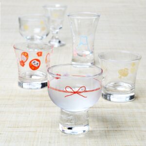 東洋佐々木ガラス Toyo Sasaki Glass 09112-J346 Cold Sake Glass Cup, Mt. Fuji Pattern, 4.3 fl oz (110 ml)