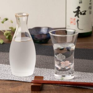 東洋佐々木ガラス Toyo Sasaki Glass 09112-J346 Cold Sake Glass Cup, Mt. Fuji Pattern, 4.3 fl oz (110 ml)