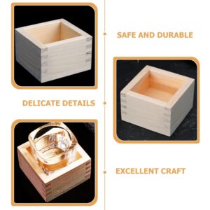 Cabilock Wood Cup Cup Wooden Sake Cups Masu Japanese Hinoki Wood Saki Cup Box Masu Sake Cups Traditional Tea Cups Decorative Drink Teaware For Sake Tea Sake Serving Wood Cups Wood Wood Cups