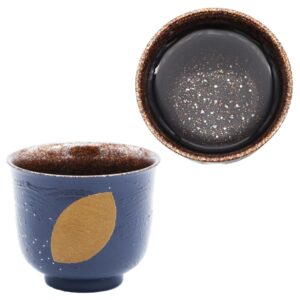 kasyou studio urushi kenko glass blue moon japanese sake cup (comes in a gift box), made in japan shot glass whiskey glass soju glass luxury cup lacquerware cups glasses