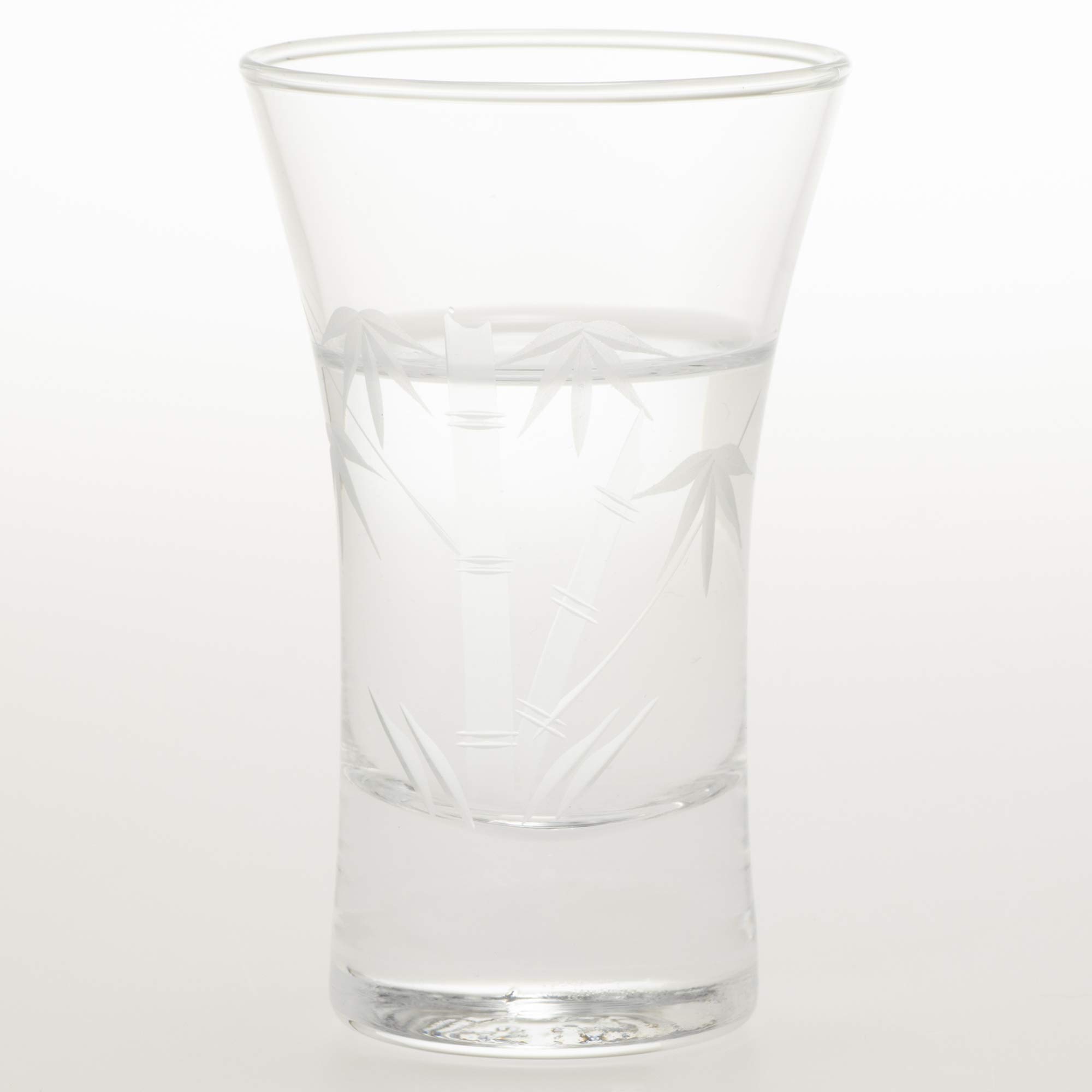 Toyo Sasaki Glass 09112-75 Cold Sake Glass, 4.3 fl oz (110 ml), Kiriko Cup, Bamboo Kiriko Cup, Made in Japan