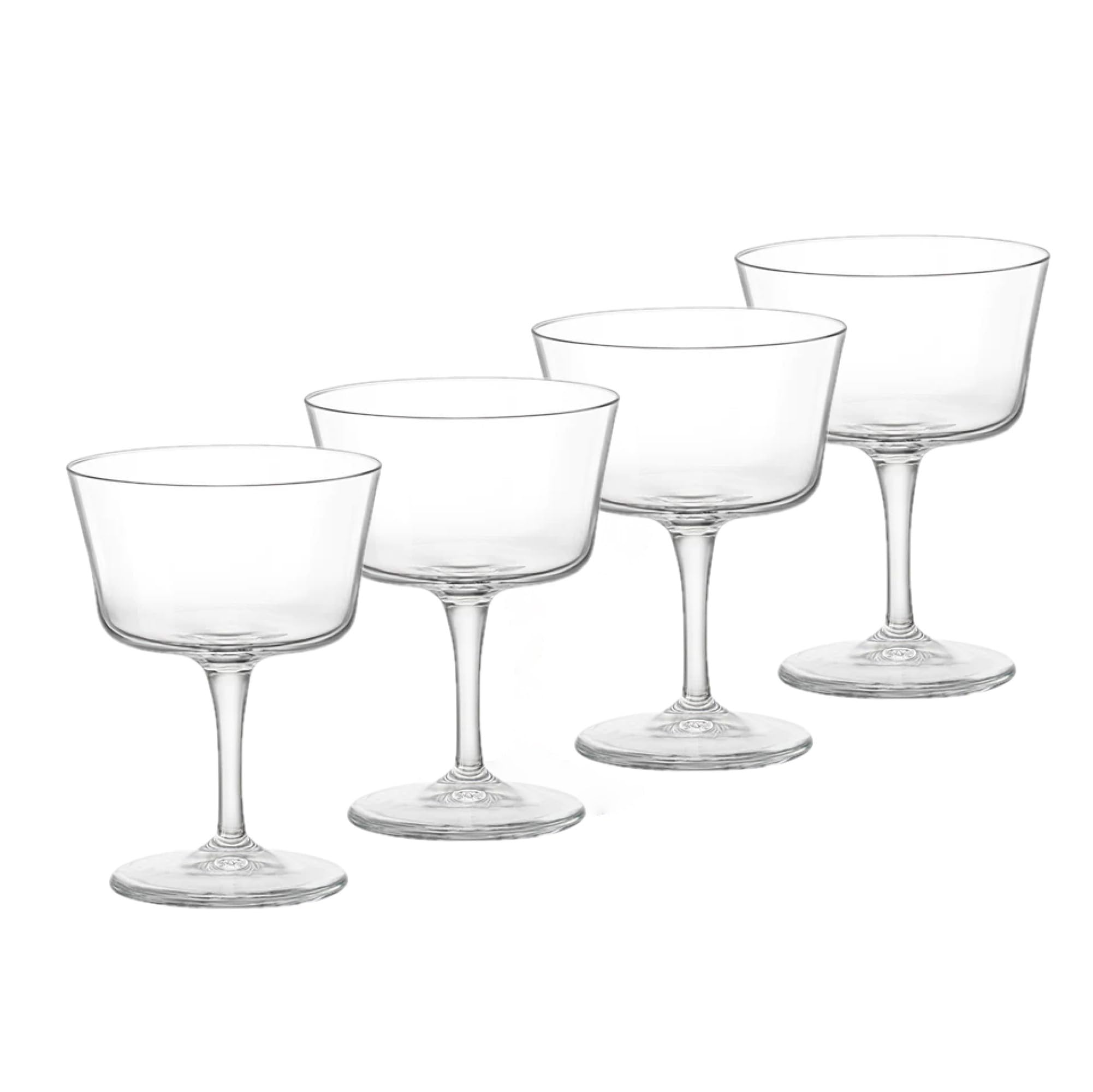 Bormioli Rocco Novecento Stemware Fizz Glass, Set of 4, 4 Count (Pack of 1), Clear